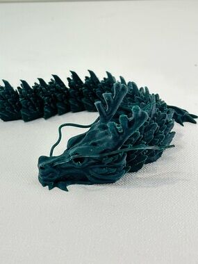 🐉 Green Articulated Chinese Dragon – 3D Printed Flexi Dragon 18in